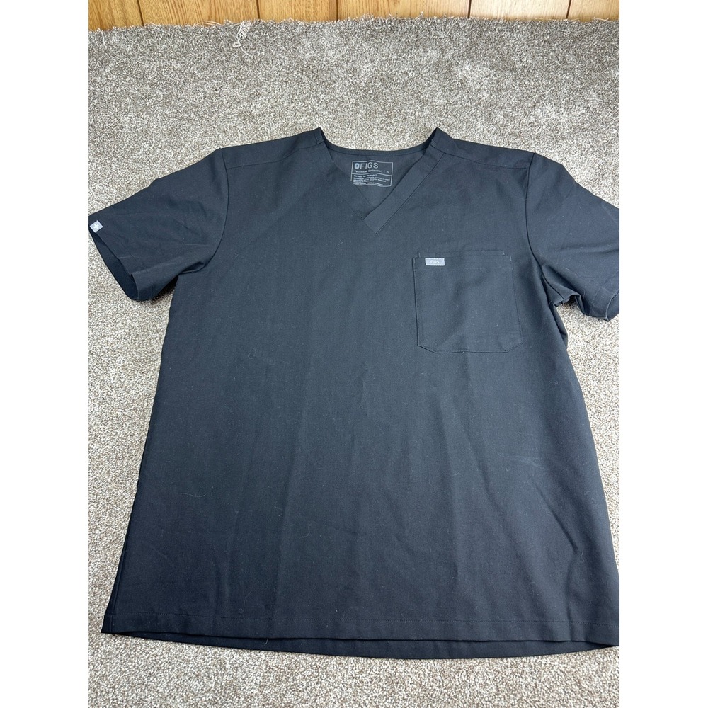 FIGS Mens 2 Pocket Technical Collection Scrub Top Size XL Black‎